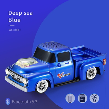 WSTER Retro Bluetooth vanjski zvučnik – tema kamion pickup, ugrađena baterija, 6W, Bluetooth 5.3, 20Hz-20kHz, domet 10 m, hands-free pozivi