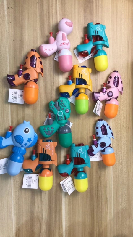 Plastična vodena pištolj s izvlačnom dvostrukom mlaznicom, visokotlačna igračka za dječake