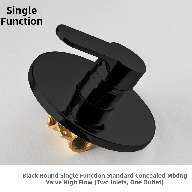 Κρυφό εντοιχισμένο σύστημα ντους με σώμα από χαλκό, εγκατάσταση σε τοίχο, βαλβίδα ανάμειξης ζεστού/κρύου, ακροφύσιο εξοικονόμησης νερού, μοντέλο 001