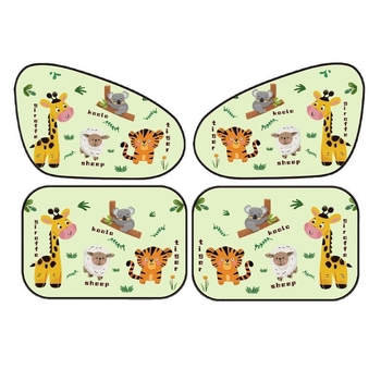 Parasolar auto din PVC pentru fereastra, Mairich, montaj cu autocolant static, stil desen animat, pentru ferestrele mașinii