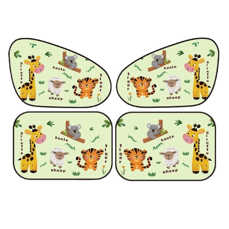 Parasolar auto din PVC pentru fereastra, Mairich, montaj cu autocolant static, stil desen animat, pentru ferestrele mașinii