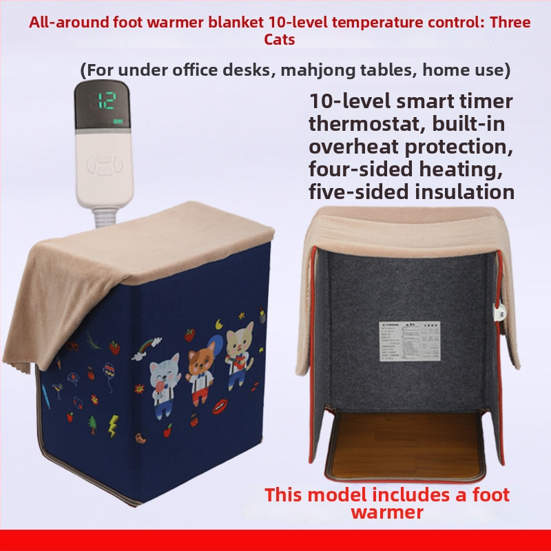 Θερμαντήρας ποδιών κάτω από το γραφείο, θέρμανση USB και από πρίζα, 200W, τηλεχειριστήριο