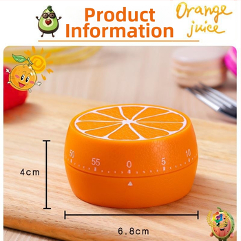 Μηχανικός χρονοδιακόπτης κουζίνας με διπλή οθόνη, στρογγυλό πλαστικό περίβλημα