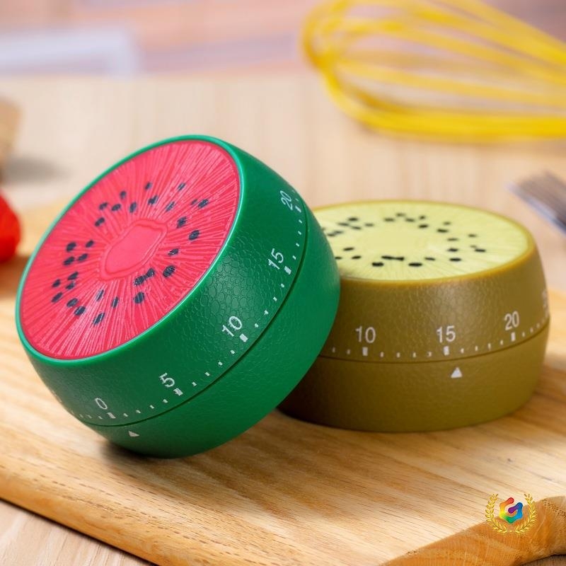 Μηχανικός χρονοδιακόπτης κουζίνας με διπλή οθόνη, στρογγυλό πλαστικό περίβλημα