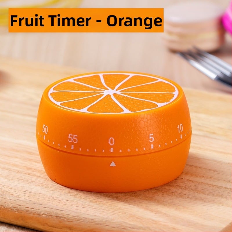 Μηχανικός χρονοδιακόπτης κουζίνας με διπλή οθόνη, στρογγυλό πλαστικό περίβλημα