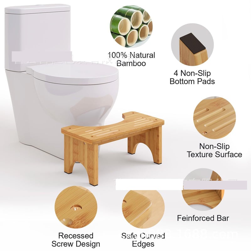 Trepte din lemn pentru toaletă, scaun antiderapant, potrivit pentru femei însărcinate și vârstnici, scaun de toaletă ghemuit.