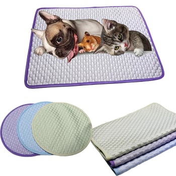 Ψυχόμενη μαξιλακοκάτω για κατοικίδια (σκύλους και γάτες) — καλοκαιρινό πολυεστερικό, αναπνεύσιμη, εσωτερική χρήση, πλένεται