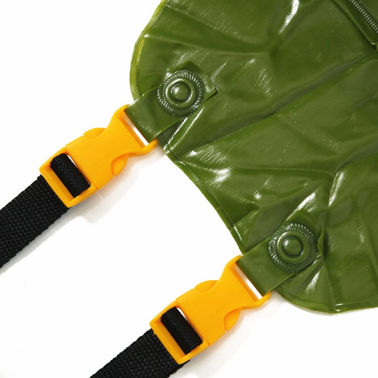 Σετ δύο τεμαχίων βροχής με τιράντες: παντελόνια βροχής και μπουφάν βροχής, PVC ύφασμα πάχους 40, για ενήλικες.