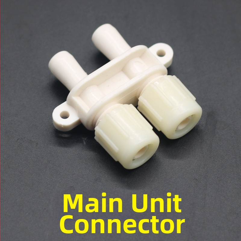 Vízmelegítő takaróhoz tartozó kiegészítők: főegység csőcsatlakozó szigetelő hüvely, háromutas szelep, vízmelegítő csatlakozó, vízfeltöltő sapka (SNTPJ, 10–20 m², Haishengda)