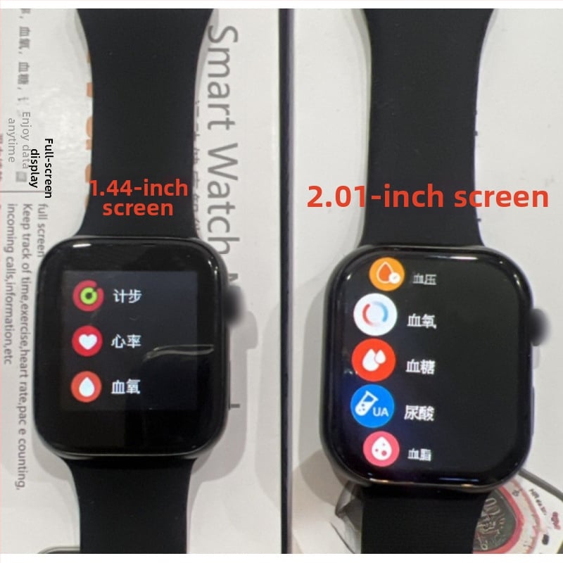 Έξυπνο ρολόι με μέτρηση καρδιακού ρυθμού, αρτηριακής πίεσης και οξυγονωποίησης του αίματος, κλήσεις μέσω Bluetooth, παρακολούθηση ύπνου, συμβατό με iOS