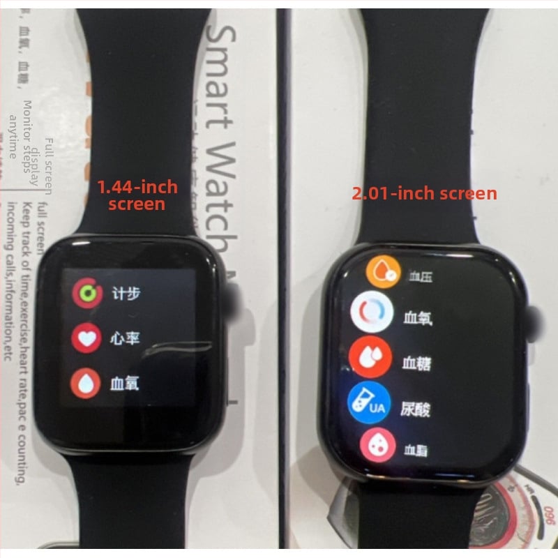 Έξυπνο ρολόι με μέτρηση καρδιακού ρυθμού, αρτηριακής πίεσης και οξυγονωποίησης του αίματος, κλήσεις μέσω Bluetooth, παρακολούθηση ύπνου, συμβατό με iOS