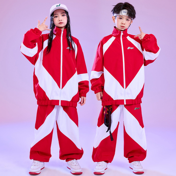 Dječji hip-hop kostim za nastupe — unisex, za djecu iznad 8 godina (140 cm+), 65% pamuk, hip-hop stil