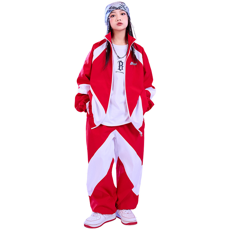 Dječji hip-hop kostim za nastupe — unisex, za djecu iznad 8 godina (140 cm+), 65% pamuk, hip-hop stil