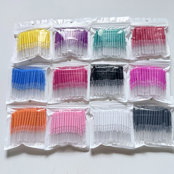 Интердентална четка тип молив, с права дръжка, за ортодонтска грижа, 50 бр. семейна опаковка, дълбоко почистване