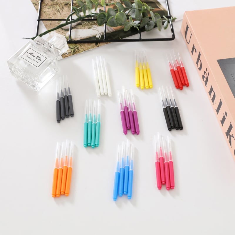 Интердентална четка тип молив, с права дръжка, за ортодонтска грижа, 50 бр. семейна опаковка, дълбоко почистване