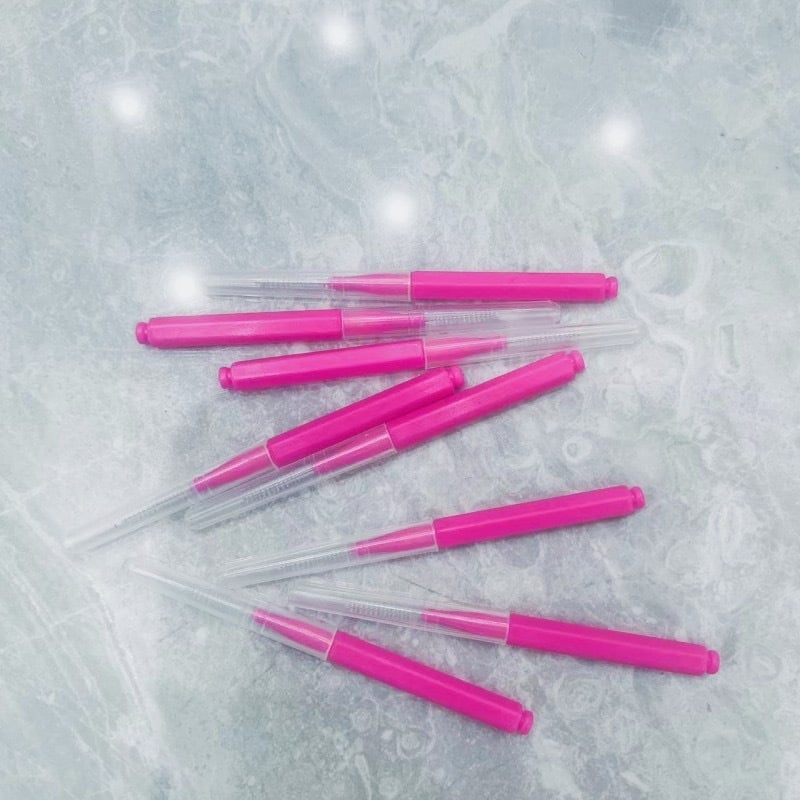 Интердентална четка тип молив, с права дръжка, за ортодонтска грижа, 50 бр. семейна опаковка, дълбоко почистване