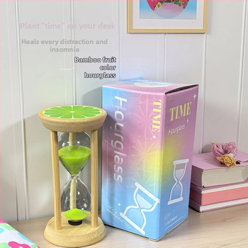 Drevené ovocné presýpacie hodiny, ručne vyrobené, 3–30 minút