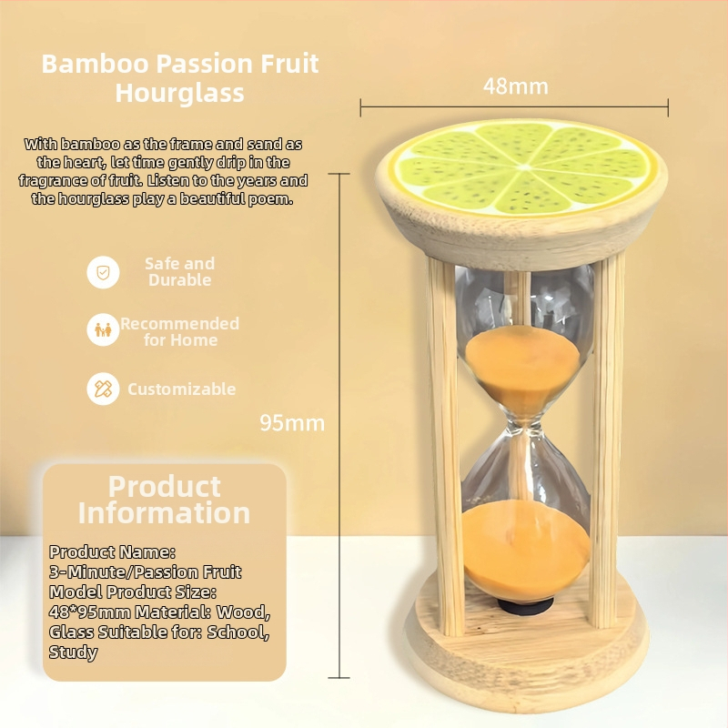Drevené ovocné presýpacie hodiny, ručne vyrobené, 3–30 minút