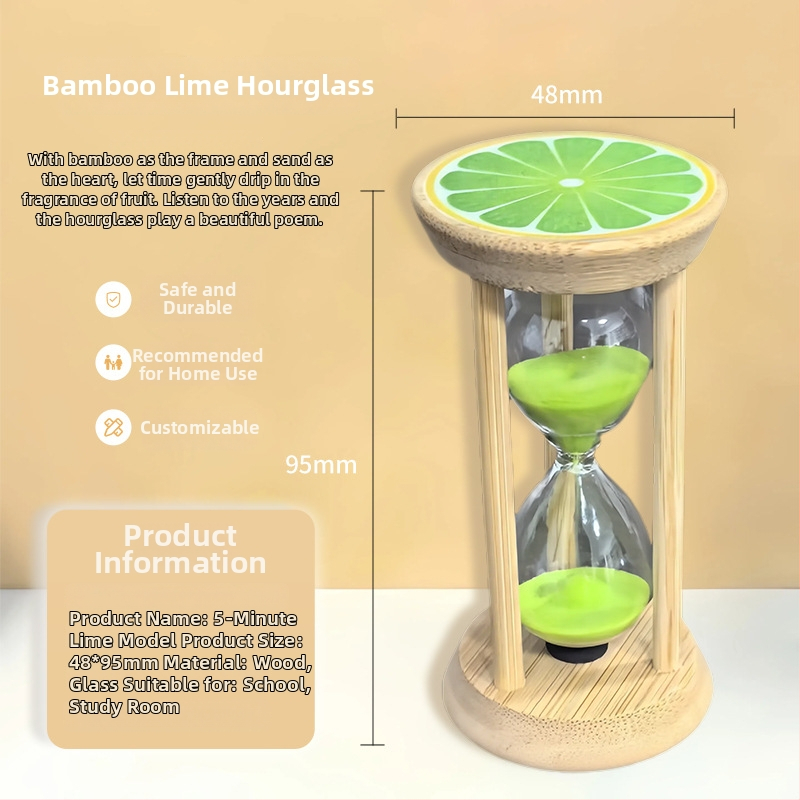 Drevené ovocné presýpacie hodiny, ručne vyrobené, 3–30 minút