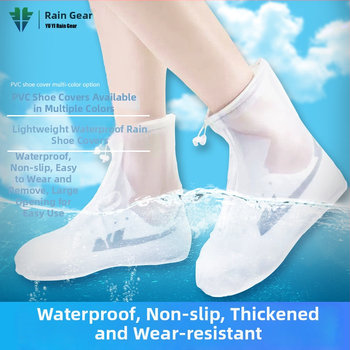 Opakovane použiteľné PVC návleky na topánky pre vonkajšie použitie, nepremokavé, protisklzové, odolné voči opotrebeniu, hrubšia konštrukcia
