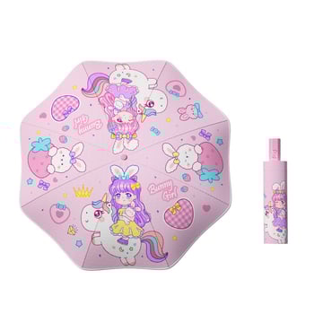 Παιδική αναδιπλούμενη ομπρέλα με αυτόματο άνοιγμα/κλείσιμο, στρογγυλεμένες γωνίες, σκελετός από ατσάλι με 8 ακτίνες, ύφασμα πολυεστέρα 190T, δυνατότητα λογότυπου, κατάλληλη για αγόρια και κορίτσια.