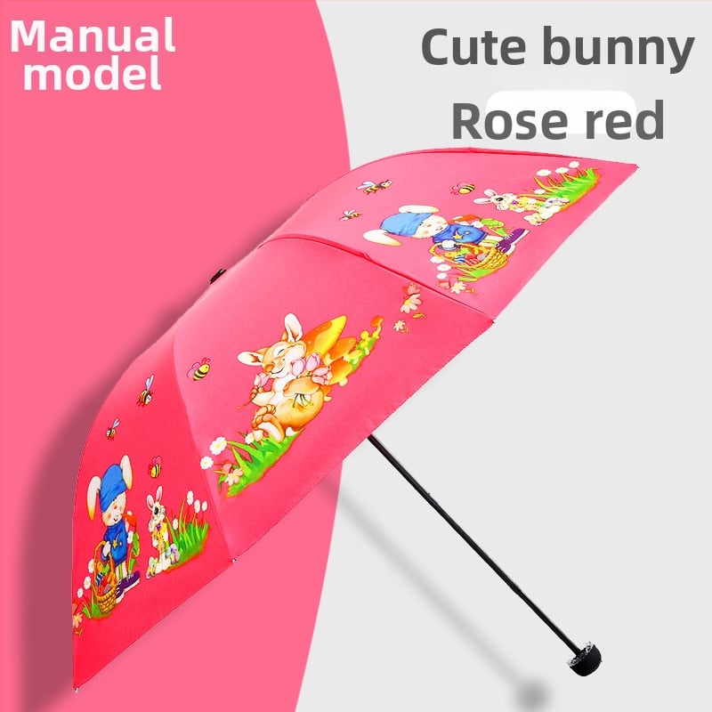 Παιδική αναδιπλούμενη ομπρέλα με αυτόματο άνοιγμα/κλείσιμο, στρογγυλεμένες γωνίες, σκελετός από ατσάλι με 8 ακτίνες, ύφασμα πολυεστέρα 190T, δυνατότητα λογότυπου, κατάλληλη για αγόρια και κορίτσια.