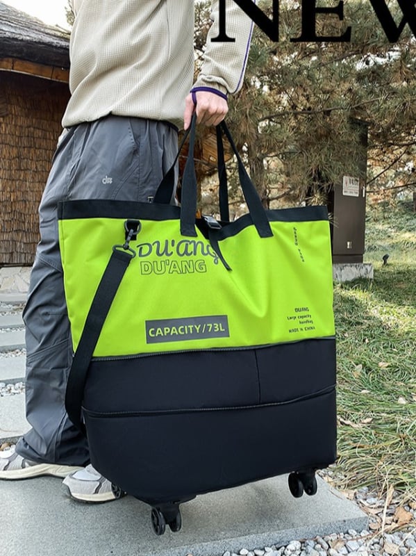 Kerekes kültéri utazótáska, 75 liter feletti kapacitás, Oxford anyag, bővíthető, külön cipőrekesz, uniszex