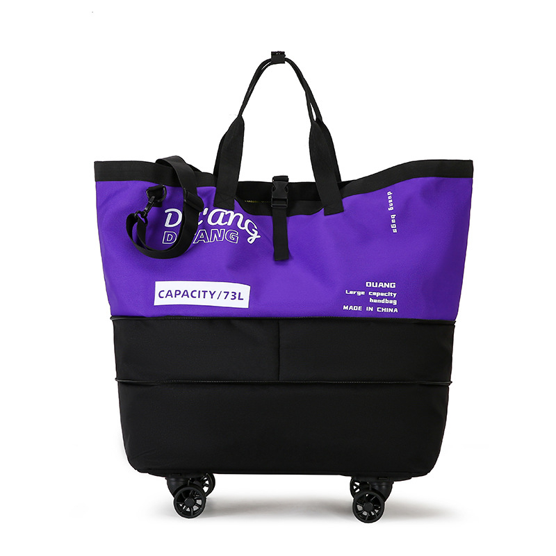 Kerekes kültéri utazótáska, 75 liter feletti kapacitás, Oxford anyag, bővíthető, külön cipőrekesz, uniszex