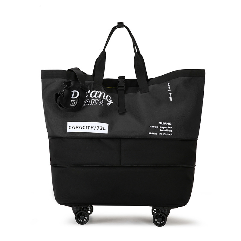 Kerekes kültéri utazótáska, 75 liter feletti kapacitás, Oxford anyag, bővíthető, külön cipőrekesz, uniszex