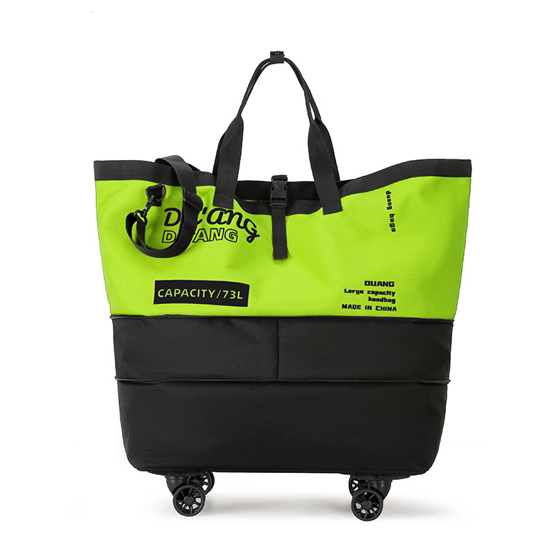 Kerekes kültéri utazótáska, 75 liter feletti kapacitás, Oxford anyag, bővíthető, külön cipőrekesz, uniszex