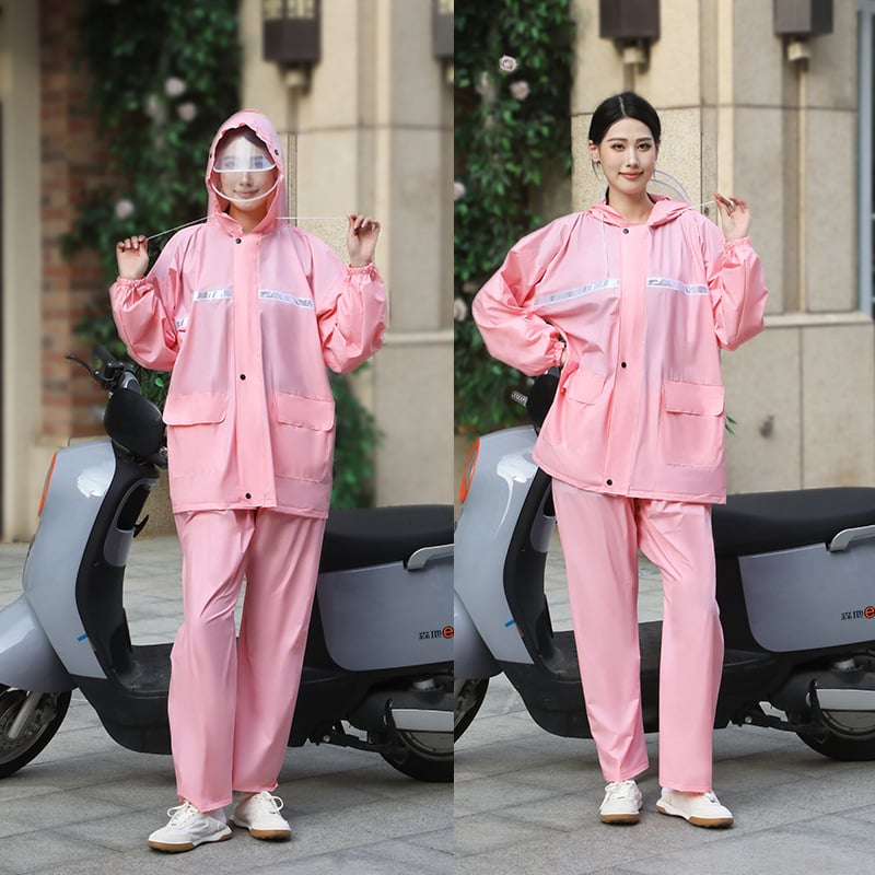 Σετ αδιάβροχου μπουφάν και παντελόνι Yu Ao, πλήρης προστασία για ενήλικους οδηγούς, PVC 0,16 mm, επαναχρησιμοποιούμενο