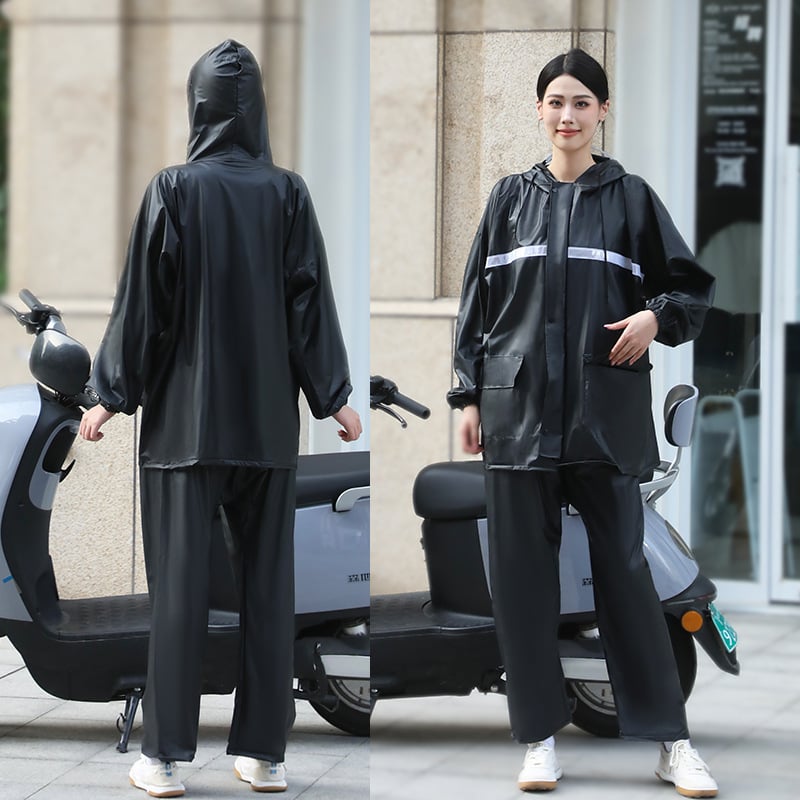 Σετ αδιάβροχου μπουφάν και παντελόνι Yu Ao, πλήρης προστασία για ενήλικους οδηγούς, PVC 0,16 mm, επαναχρησιμοποιούμενο