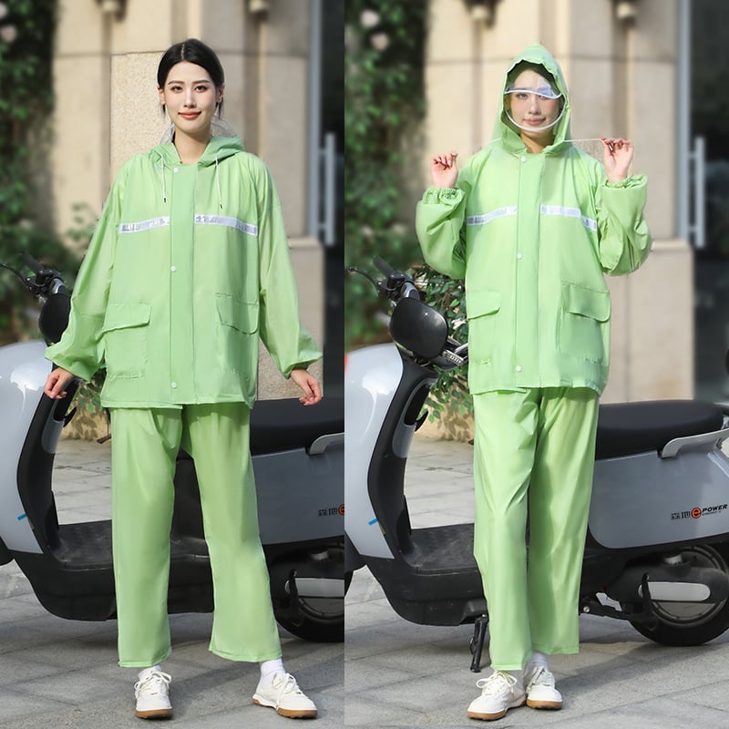 Σετ αδιάβροχου μπουφάν και παντελόνι Yu Ao, πλήρης προστασία για ενήλικους οδηγούς, PVC 0,16 mm, επαναχρησιμοποιούμενο