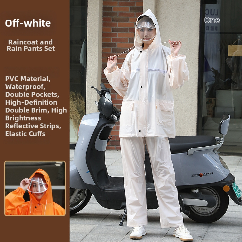 Σετ αδιάβροχου μπουφάν και παντελόνι Yu Ao, πλήρης προστασία για ενήλικους οδηγούς, PVC 0,16 mm, επαναχρησιμοποιούμενο