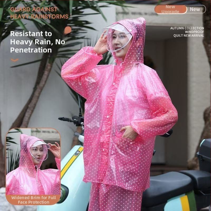 Σετ αδιάβροχου μπουφάν και παντελόνι Yu Ao, πλήρης προστασία για ενήλικους οδηγούς, PVC 0,16 mm, επαναχρησιμοποιούμενο