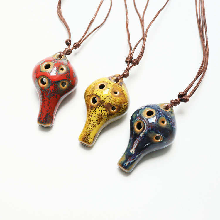 Οκαρίνα, μοντέλο zytd-015, μονή συσκευασία, περιλαμβάνει υψηλής ποιότητας λουράκι και μουσική παρτιτούρα, μάρκα Early Summer Ceramics