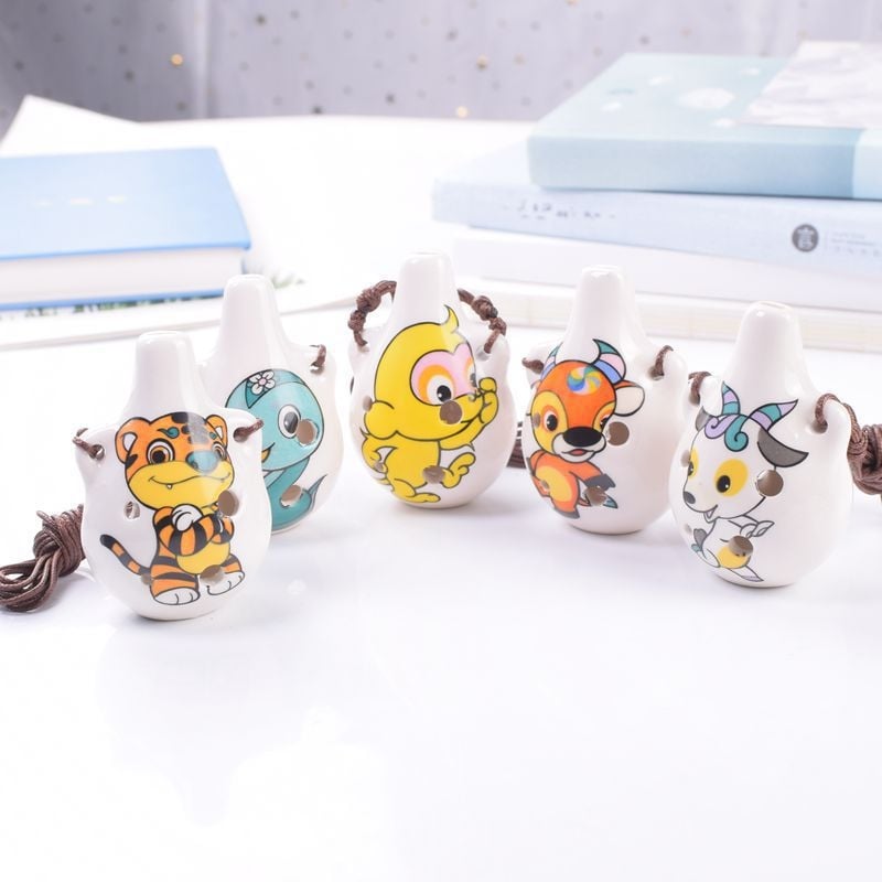 Οκαρίνα, μοντέλο zytd-015, μονή συσκευασία, περιλαμβάνει υψηλής ποιότητας λουράκι και μουσική παρτιτούρα, μάρκα Early Summer Ceramics