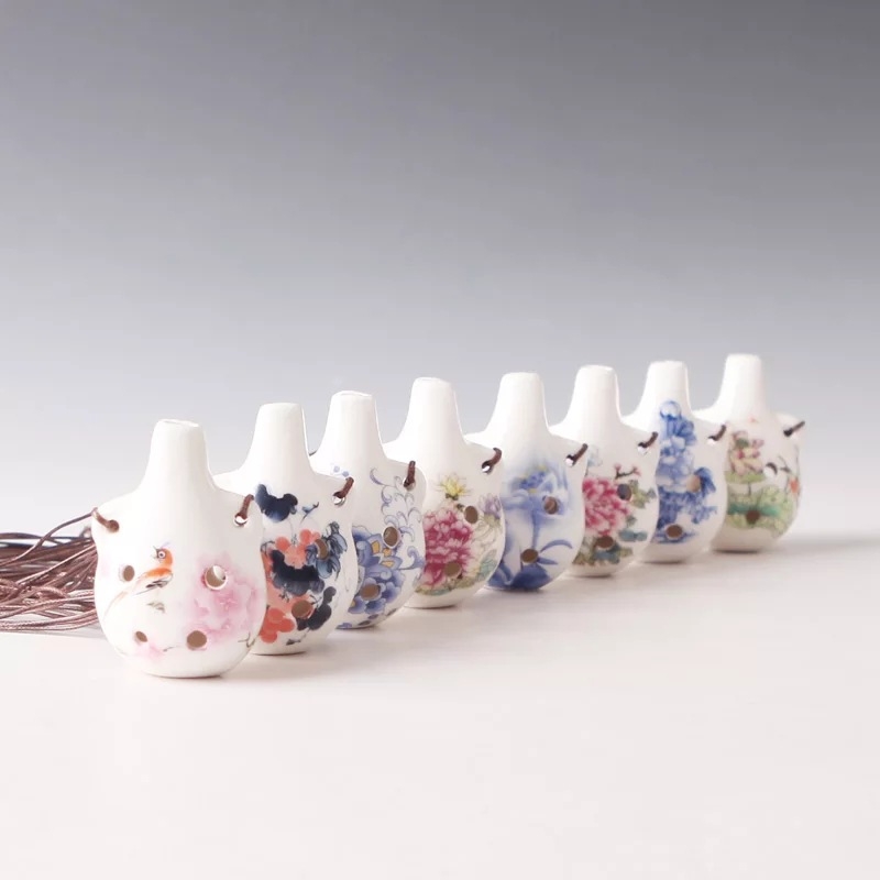 Οκαρίνα, μοντέλο zytd-015, μονή συσκευασία, περιλαμβάνει υψηλής ποιότητας λουράκι και μουσική παρτιτούρα, μάρκα Early Summer Ceramics