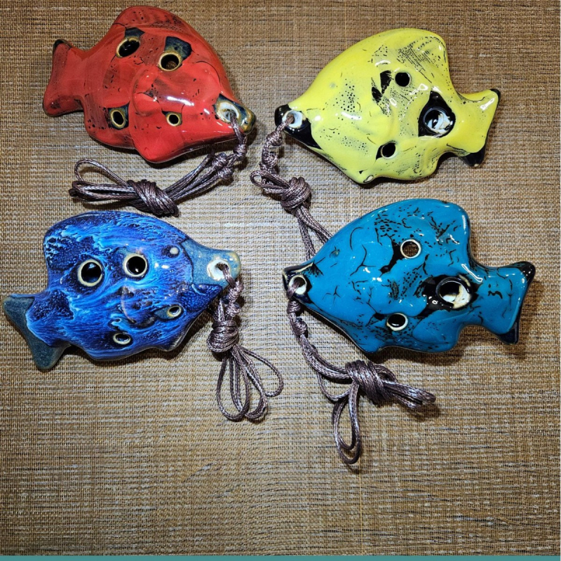 Οκαρίνα, μοντέλο zytd-015, μονή συσκευασία, περιλαμβάνει υψηλής ποιότητας λουράκι και μουσική παρτιτούρα, μάρκα Early Summer Ceramics