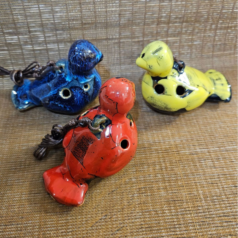 Οκαρίνα, μοντέλο zytd-015, μονή συσκευασία, περιλαμβάνει υψηλής ποιότητας λουράκι και μουσική παρτιτούρα, μάρκα Early Summer Ceramics