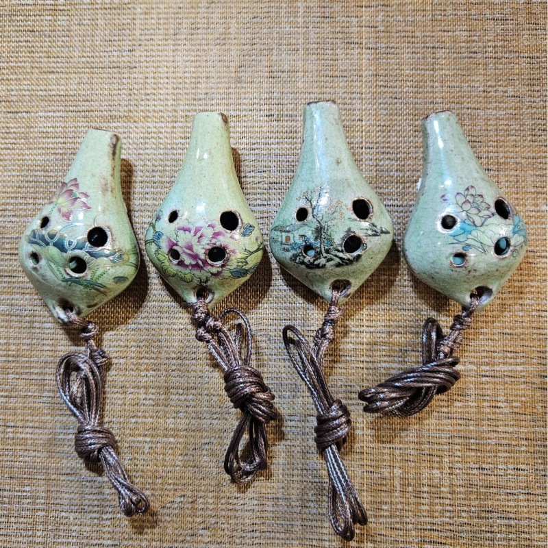 Οκαρίνα, μοντέλο zytd-015, μονή συσκευασία, περιλαμβάνει υψηλής ποιότητας λουράκι και μουσική παρτιτούρα, μάρκα Early Summer Ceramics