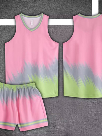 Set baschet cu model fulger – poliester respirabil, unisex adulți, potrivit pentru club, competiții și antrenament