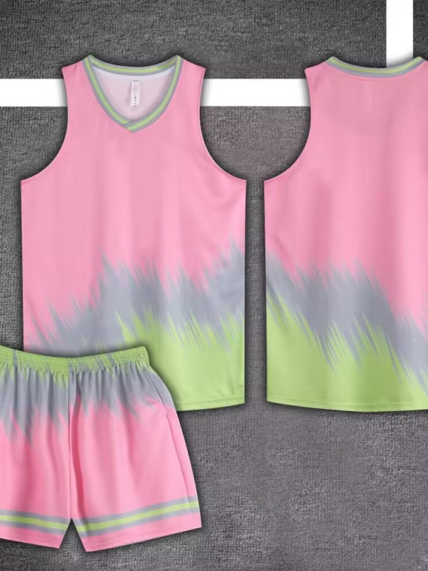 Set baschet cu model fulger – poliester respirabil, unisex adulți, potrivit pentru club, competiții și antrenament