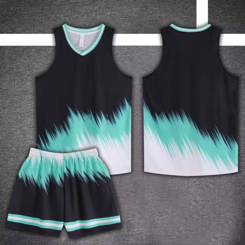 Set baschet cu model fulger – poliester respirabil, unisex adulți, potrivit pentru club, competiții și antrenament