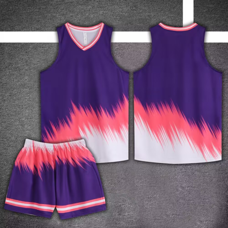 Set baschet cu model fulger – poliester respirabil, unisex adulți, potrivit pentru club, competiții și antrenament