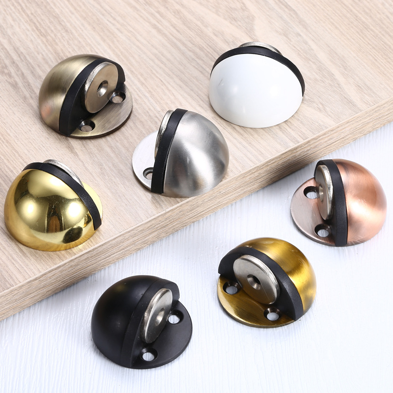 Magnetski vrata stopper od nehrđajućeg čelika s oblikom turtle-top, gumeni polukružni štitnik, podna ugradnja, kućni tip, ručno upravljanje