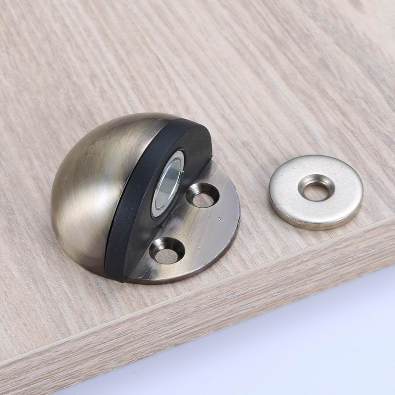 Magnetski vrata stopper od nehrđajućeg čelika s oblikom turtle-top, gumeni polukružni štitnik, podna ugradnja, kućni tip, ručno upravljanje