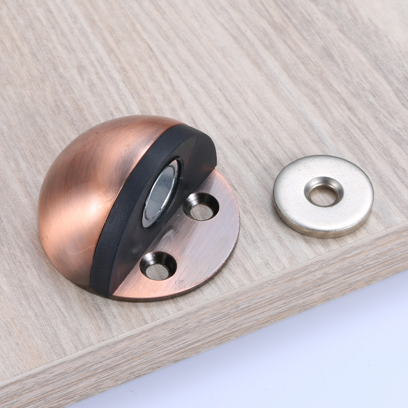 Magnetski vrata stopper od nehrđajućeg čelika s oblikom turtle-top, gumeni polukružni štitnik, podna ugradnja, kućni tip, ručno upravljanje