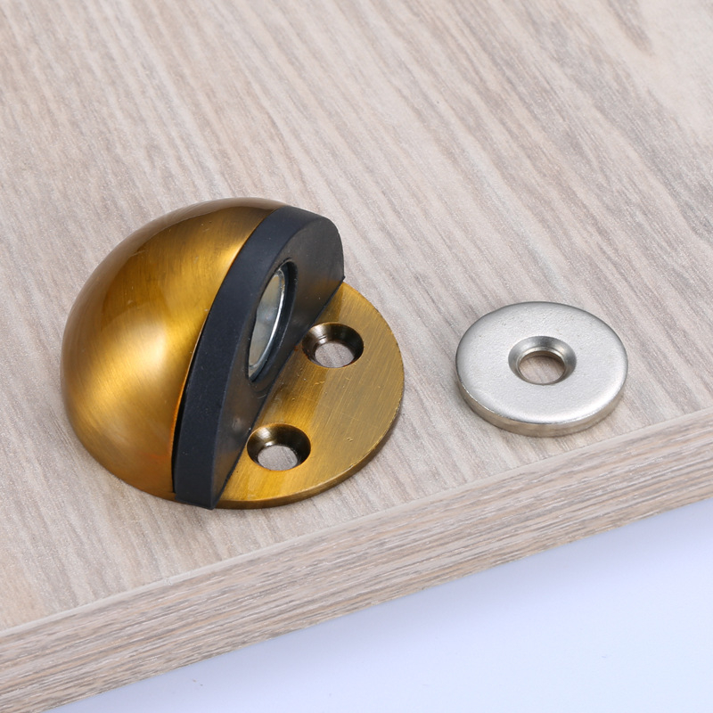 Magnetski vrata stopper od nehrđajućeg čelika s oblikom turtle-top, gumeni polukružni štitnik, podna ugradnja, kućni tip, ručno upravljanje