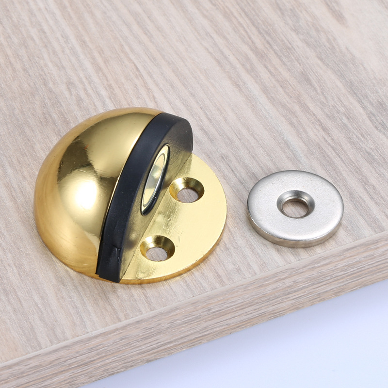 Magnetski vrata stopper od nehrđajućeg čelika s oblikom turtle-top, gumeni polukružni štitnik, podna ugradnja, kućni tip, ručno upravljanje